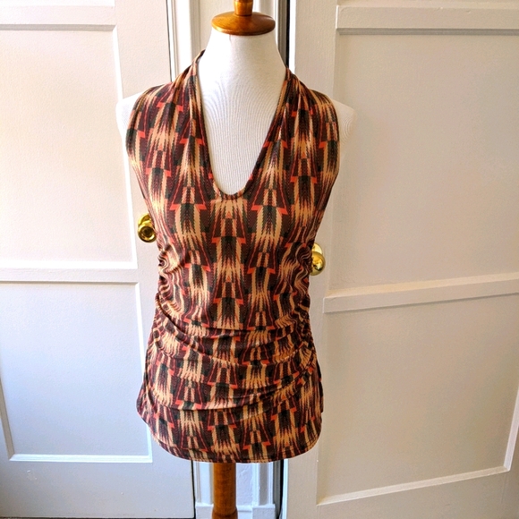 Viereck pattern v neck top Size xs - Picture 9 of 12